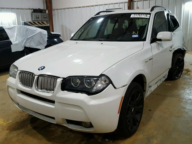 WBXPC93478WJ23489 - 2008 BMW X3 3.0SI WHITE photo 2