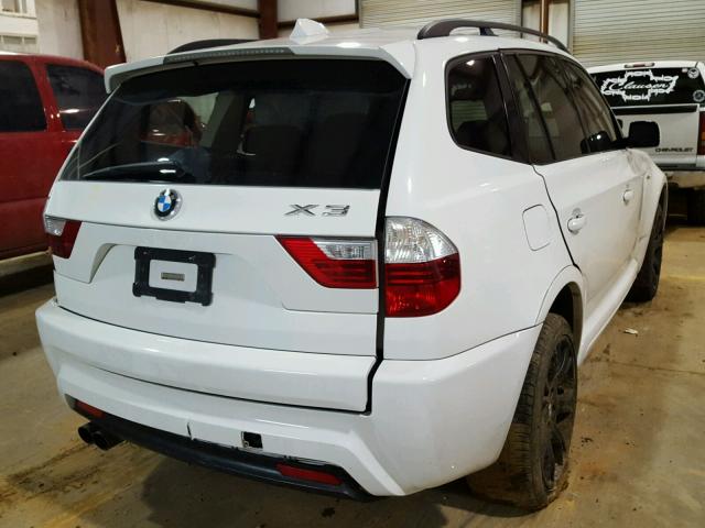 WBXPC93478WJ23489 - 2008 BMW X3 3.0SI WHITE photo 4