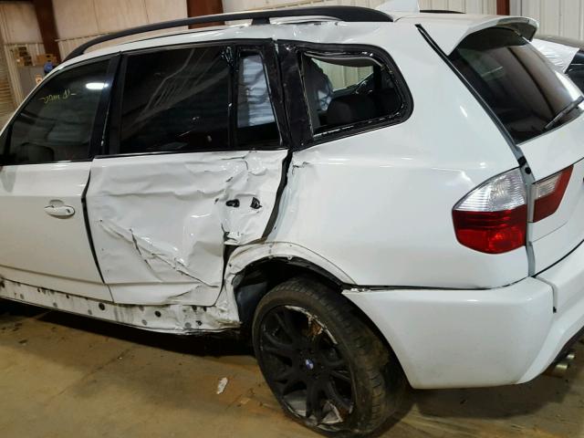 WBXPC93478WJ23489 - 2008 BMW X3 3.0SI WHITE photo 9