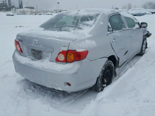 2T1BU40E79C049957 - 2009 TOYOTA COROLLA BA SILVER photo 4