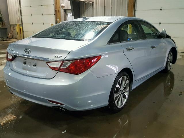 5NPEC4AB0DH804408 - 2013 HYUNDAI SONATA SE BLUE photo 4