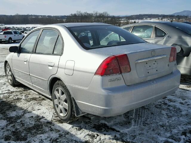 2HGES25732H534322 - 2002 HONDA CIVIC EX SILVER photo 3