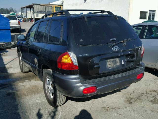 KM8SB12B24U637893 - 2004 HYUNDAI SANTA FE G BLACK photo 3