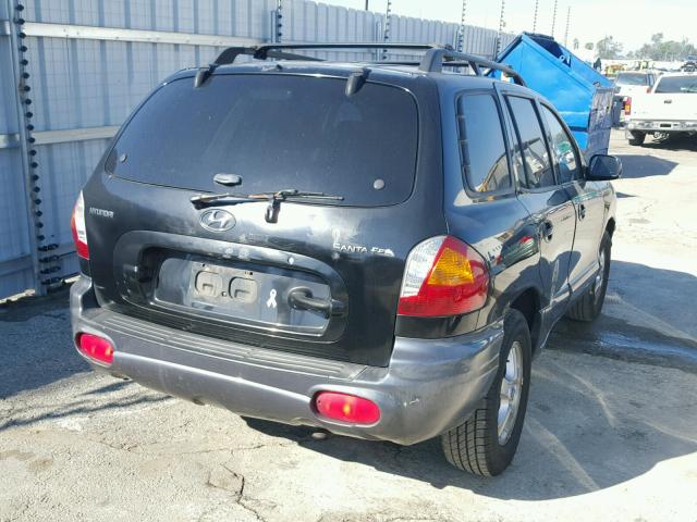 KM8SB12B24U637893 - 2004 HYUNDAI SANTA FE G BLACK photo 4