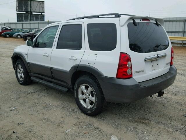 4F2CZ96115KM33040 - 2005 MAZDA TRIBUTE S WHITE photo 3