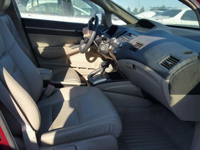 19XFA1F99BE029252 - 2011 HONDA CIVIC EXL BURGUNDY photo 5