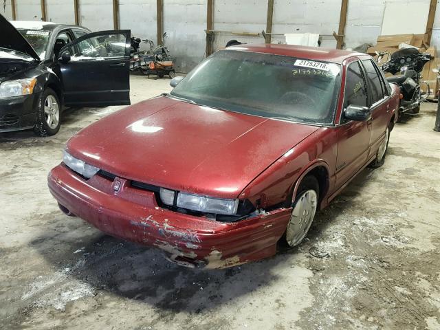 1G3WH54T4ND351014 - 1992 OLDSMOBILE CUTLASS SU MAROON photo 2