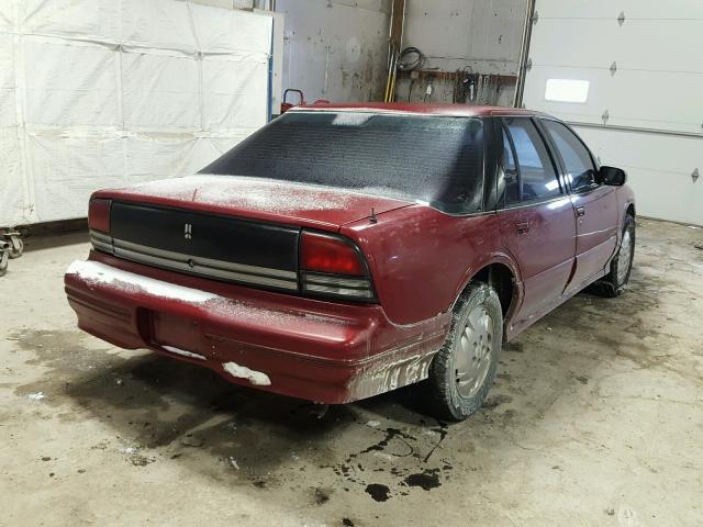 1G3WH54T4ND351014 - 1992 OLDSMOBILE CUTLASS SU MAROON photo 4