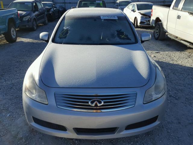 JNKBV61E37M716691 - 2007 INFINITI G35 SILVER photo 9