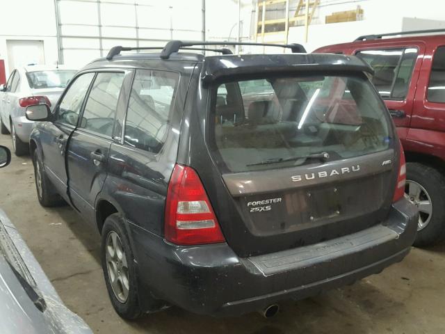 JF1SG65683H755610 - 2003 SUBARU FORESTER 2 BLACK photo 3