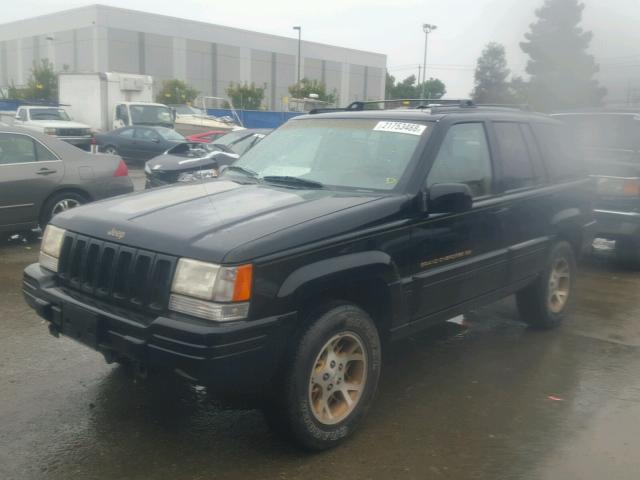 1J4GZ78S9TC302757 - 1996 JEEP GRAND CHER BLACK photo 2