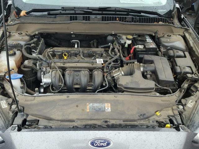 3FA6P0H7XER293880 - 2014 FORD FUSION SE GRAY photo 7