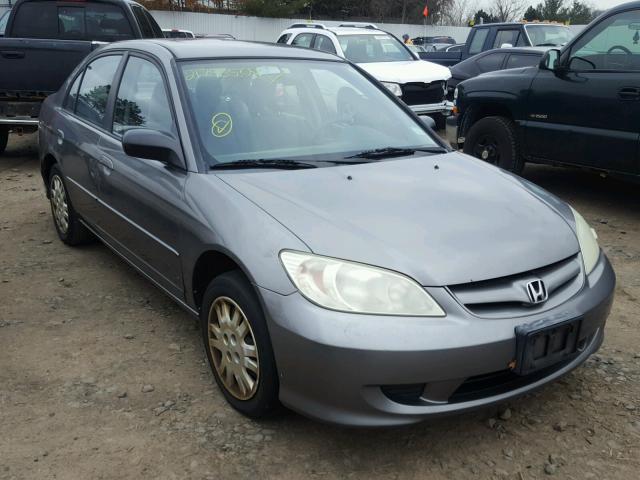 2HGES16505H587958 - 2005 HONDA CIVIC LX SILVER photo 1