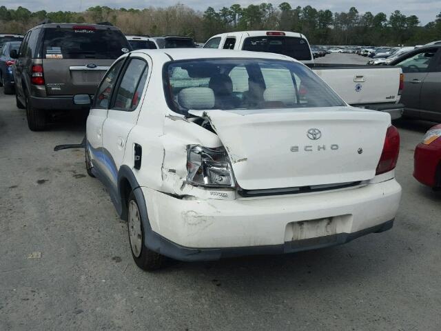 JTDBT123910185194 - 2001 TOYOTA ECHO WHITE photo 3