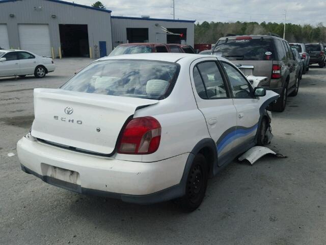 JTDBT123910185194 - 2001 TOYOTA ECHO WHITE photo 4