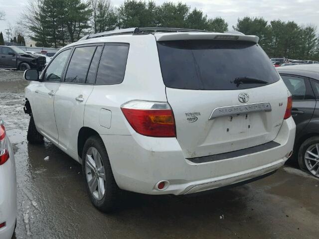 JTEES42A982039520 - 2008 TOYOTA HIGHLANDER WHITE photo 3