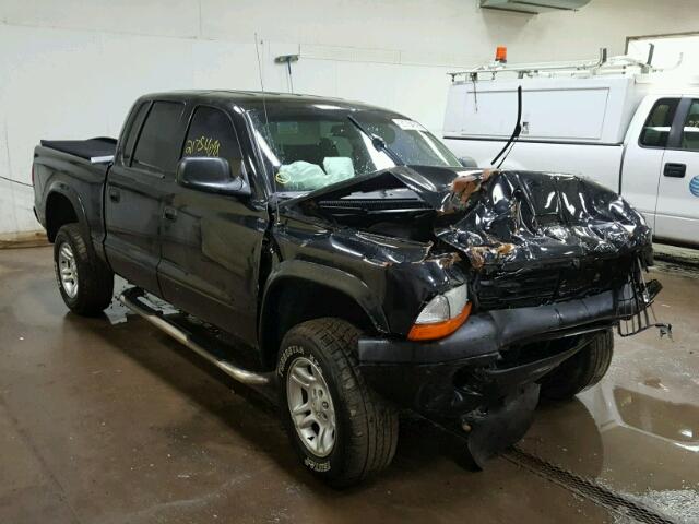 1D7HG38N33S230176 - 2003 DODGE DAKOTA QUA BLACK photo 1