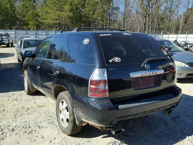 2HNYD18226H549992 - 2006 ACURA MDX BLACK photo 3