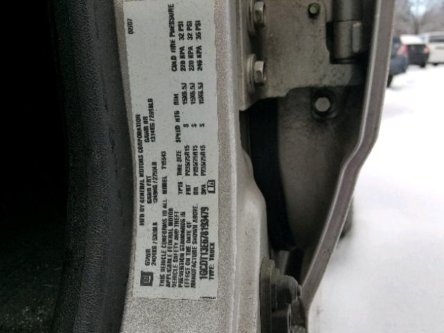 1GCDT13E678193479 - 2007 CHEVROLET COLORADO SILVER photo 10