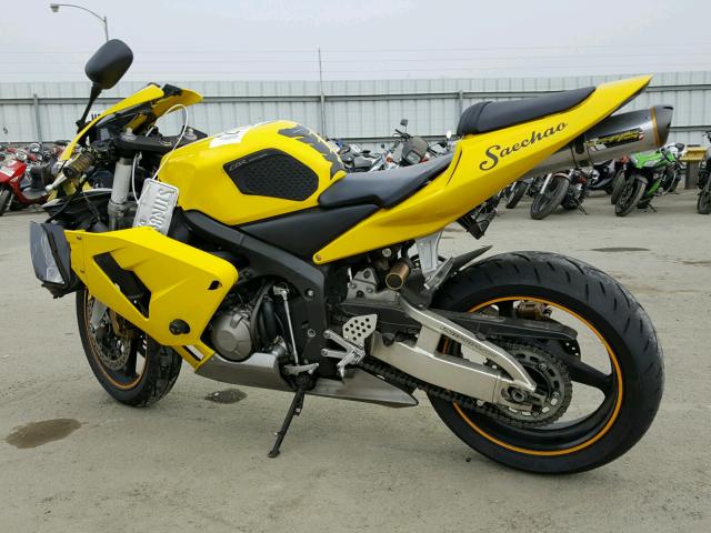 JH2PC37053M005566 - 2003 HONDA CBR600 RR YELLOW photo 3