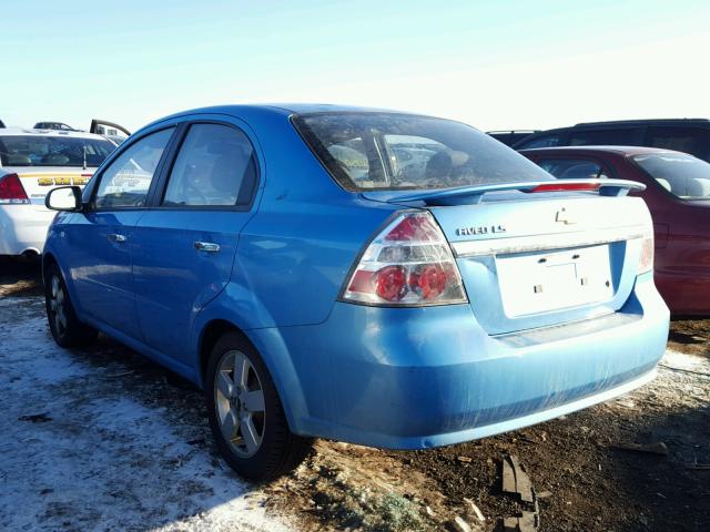 KL1TD56677B144743 - 2007 CHEVROLET AVEO BASE BLUE photo 3