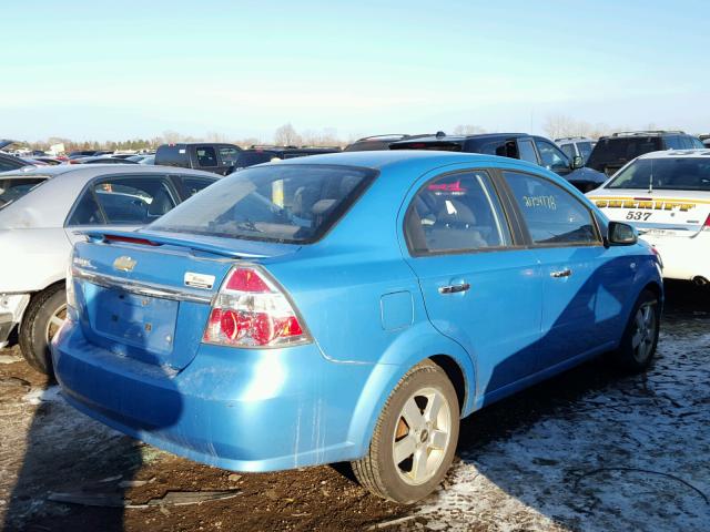 KL1TD56677B144743 - 2007 CHEVROLET AVEO BASE BLUE photo 4