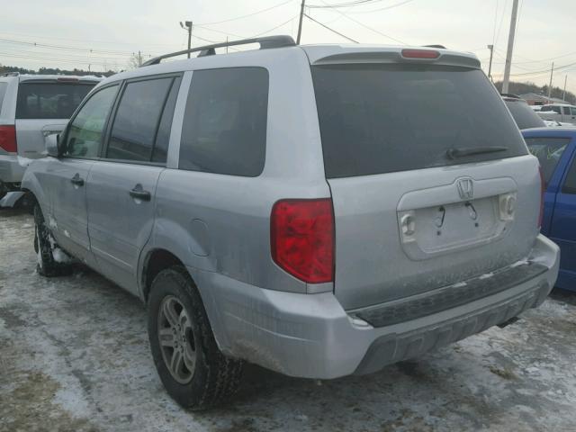 2HKYF18593H608713 - 2003 HONDA PILOT EXL SILVER photo 3