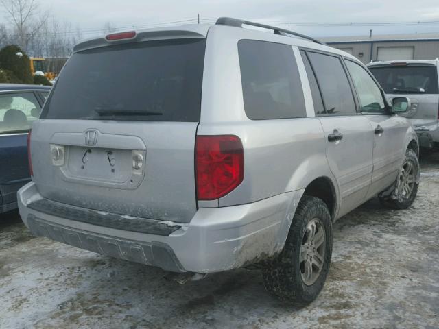 2HKYF18593H608713 - 2003 HONDA PILOT EXL SILVER photo 4