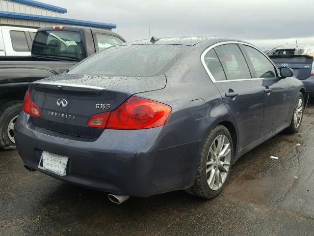 JNKBV61E77M720579 - 2007 INFINITI G35 BLUE photo 4