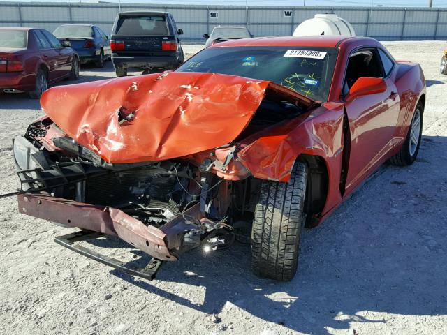 2G1FB1E33C9193650 - 2012 CHEVROLET CAMARO LT ORANGE photo 2