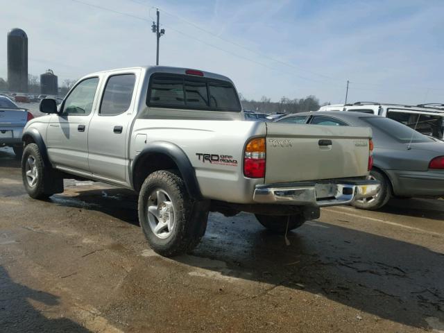 5TEGN92N54Z415219 - 2004 TOYOTA TACOMA DOU SILVER photo 3