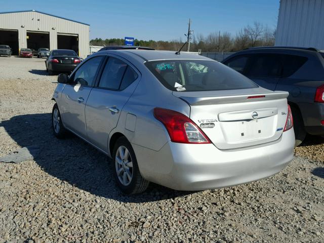 3N1CN7AP7DL848052 - 2013 NISSAN VERSA S SILVER photo 3