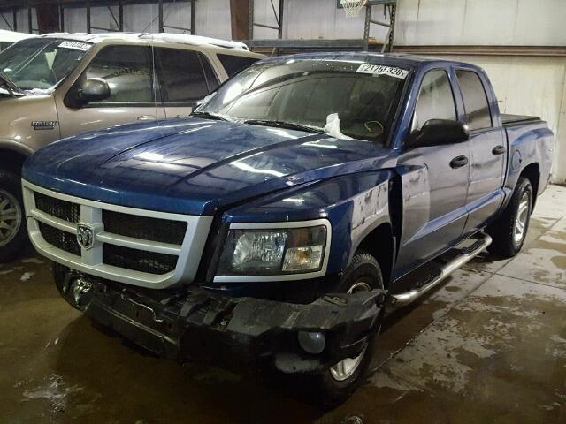 1D7HW38P89S817163 - 2009 DODGE DAKOTA SXT BLUE photo 2