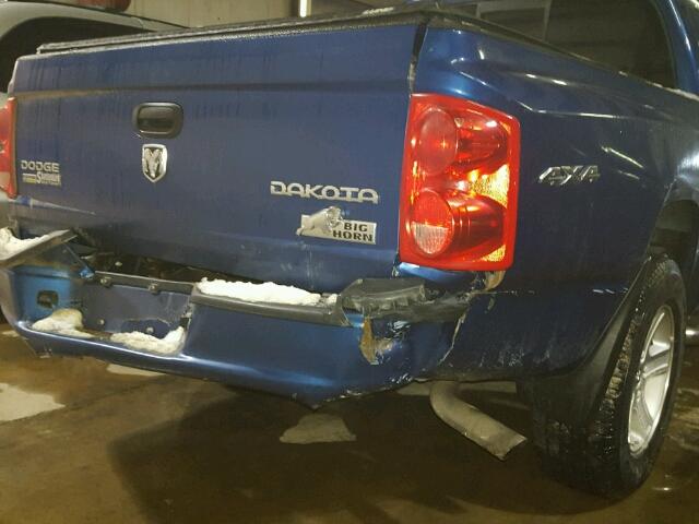 1D7HW38P89S817163 - 2009 DODGE DAKOTA SXT BLUE photo 9
