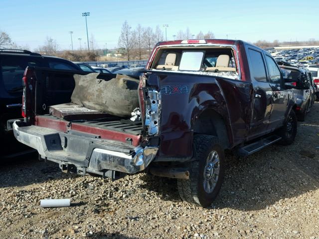 1FT7W2BTXHEB39597 - 2017 FORD F250 SUPER MAROON photo 4