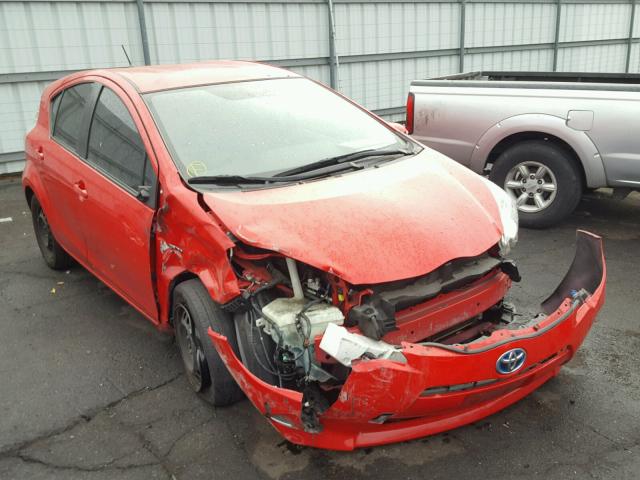 JTDKDTB31E1075362 - 2014 TOYOTA PRIUS C RED photo 1