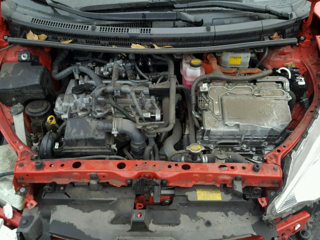 JTDKDTB31E1075362 - 2014 TOYOTA PRIUS C RED photo 7