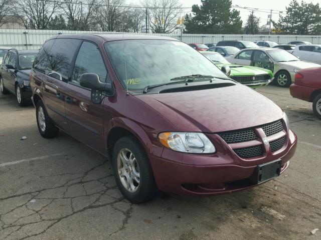 1D4GP25363B192948 - 2003 DODGE CARAVAN SE MAROON photo 1