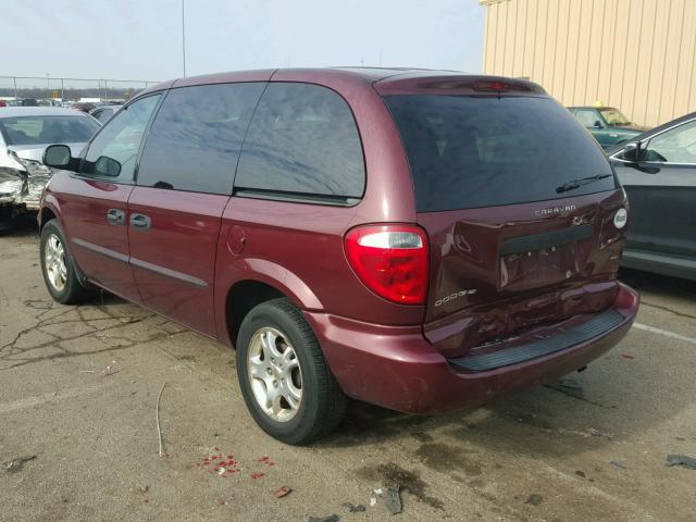 1D4GP25363B192948 - 2003 DODGE CARAVAN SE MAROON photo 3