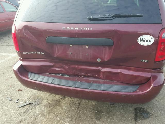 1D4GP25363B192948 - 2003 DODGE CARAVAN SE MAROON photo 9