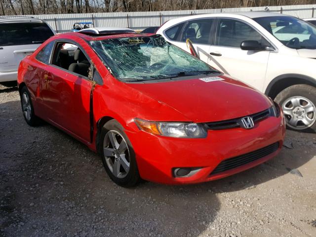 2HGFG12848H553810 - 2008 HONDA CIVIC EX RED photo 1