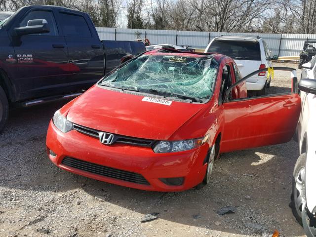 2HGFG12848H553810 - 2008 HONDA CIVIC EX RED photo 2