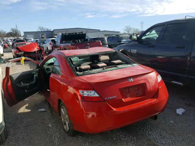 2HGFG12848H553810 - 2008 HONDA CIVIC EX 红色 照片 3