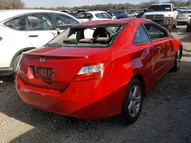 2HGFG12848H553810 - 2008 HONDA CIVIC EX RED photo 4