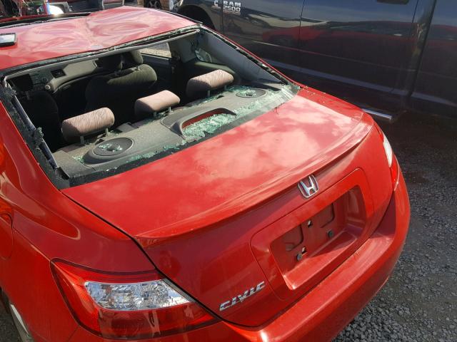 2HGFG12848H553810 - 2008 HONDA CIVIC EX RED photo 9