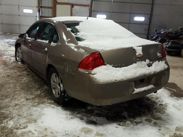 2G1WT58K879206891 - 2007 CHEVROLET IMPALA LT BROWN photo 3