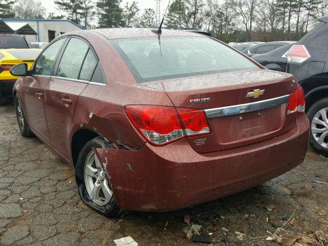 1G1PC5SB0D7204949 - 2013 CHEVROLET CRUZE LT MAROON photo 3