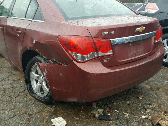 1G1PC5SB0D7204949 - 2013 CHEVROLET CRUZE LT MAROON photo 9