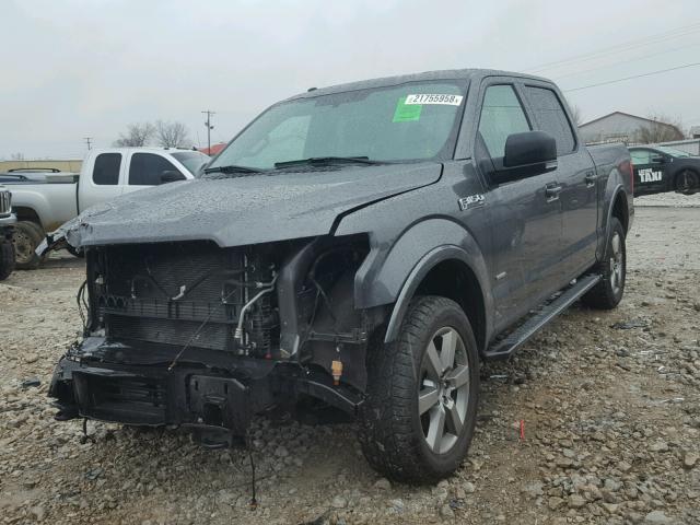 1FTEW1EG4GFD16802 - 2016 FORD F150 SUPER CHARCOAL photo 2