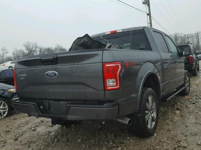 1FTEW1EG4GFD16802 - 2016 FORD F150 SUPER CHARCOAL photo 4